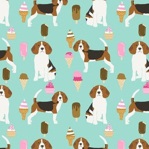 beagle ice cream dog breed fabric summer dessert food mint