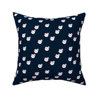 Sweet little swan spring theme cute kids animals in navy and pink