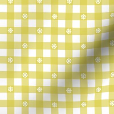 Gingham - Mustard Daisies