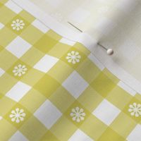 Gingham - Mustard Daisies