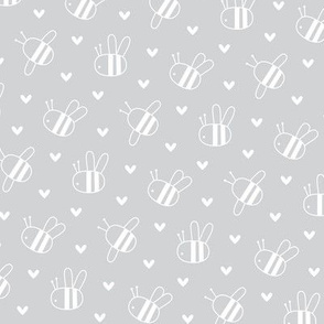 bumblebees light grey and white reversed