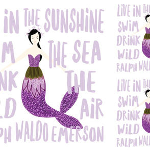 1 blanket + 2 loveys: sparkle mermaids purple // no lines