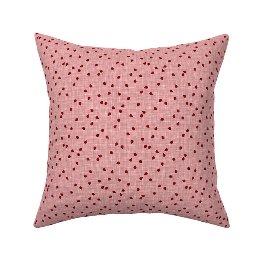 Ladybugs - Coral on White