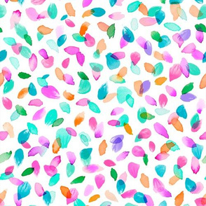 Confetti petals watercolor Pink blue