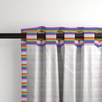 rainbow skinny stripe on grey