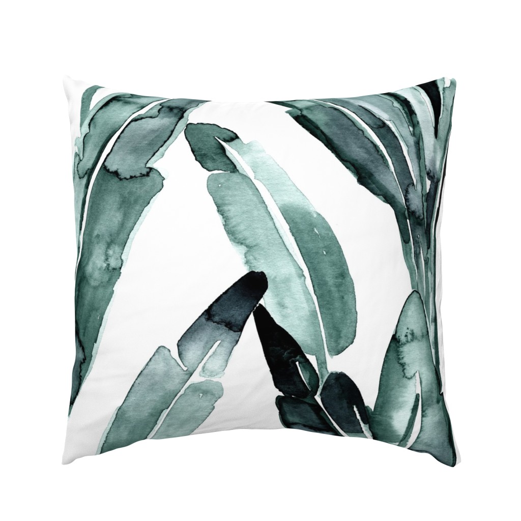 banana leaves blue sage 27"