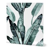 banana leaves blue sage 27"