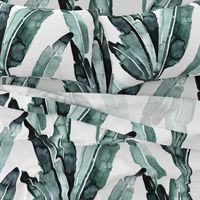 banana leaves blue sage 27"