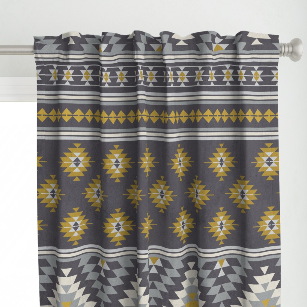 kilim mustard grey