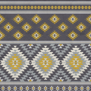 kilim mustard grey