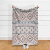 kilim blush grey