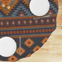 kilim orange grey