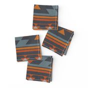 kilim orange grey