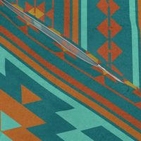 kilim teal orange