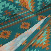 kilim teal orange