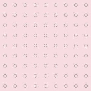 Pretty Kitty Pink Background - Grey Circles