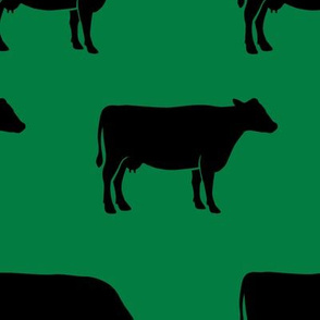 large scale - cows on green (black) C18BS