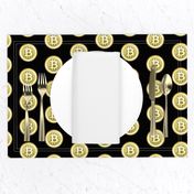 2" Gold Bitcoins on Black