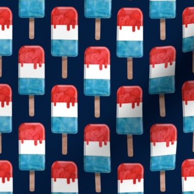 red white and blue popsicle - stars and stripes (navy) - July 4th