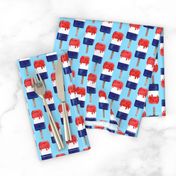 red white and blue popsicle - stars and stripes - July 4th