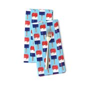 red white and blue popsicle - stars and stripes - July 4th