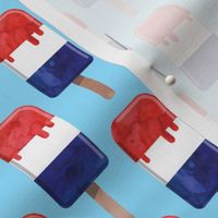 red white and blue popsicle - stars and stripes - July 4th