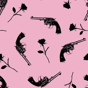 Guns & Roses on Pink // Large
