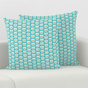 Hipster Kitten Turquoise Blue Small