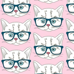 Hipster Kitten Pastel Baby Pink