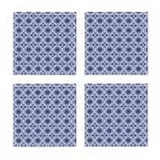 Raina, Quatrefoil, Navy and Blue, Small