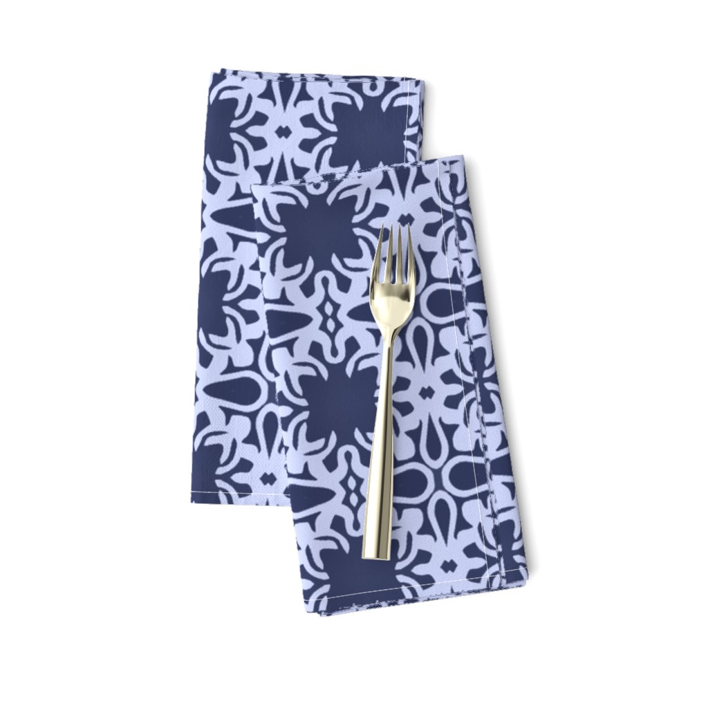 Raina, Quatrefoil, Navy and Blue, Medium