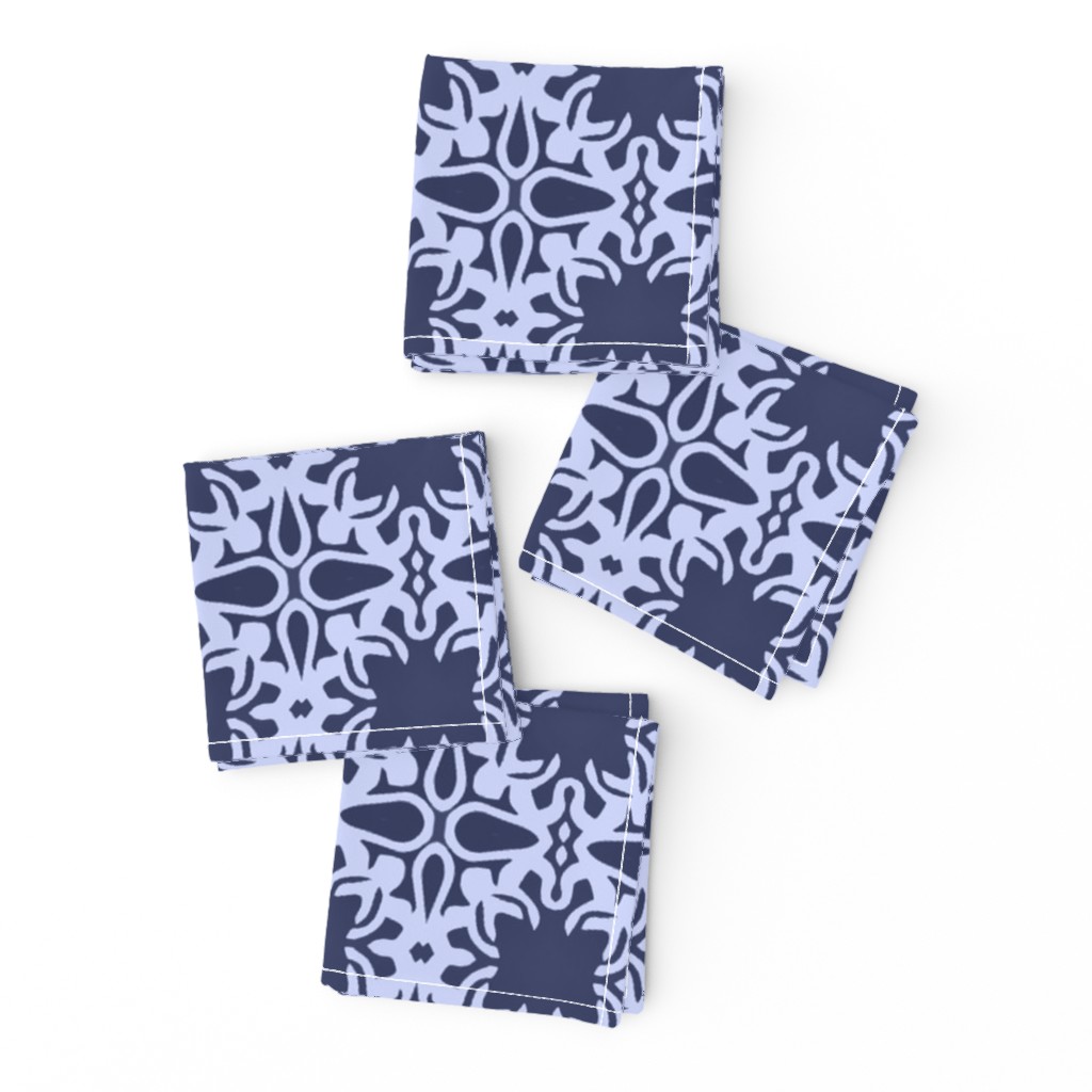 Raina, Quatrefoil, Navy and Blue, Medium