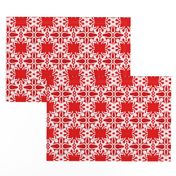 Raina, Quatrefoil, Red and Pink, Medium