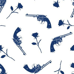 Navy Guns & Roses // Large