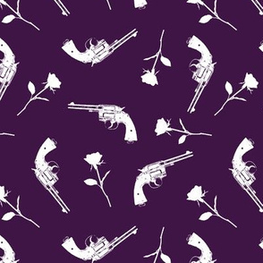 Guns & Roses on Plum // Small