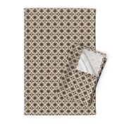 Raina, Quatrefoil, Brown and Cream, Small