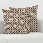 Raina, Quatrefoil, Brown and Cream, Small