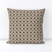 Raina, Quatrefoil, Brown and Cream, Small