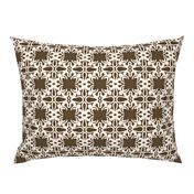 Raina, Quatrefoil, Brown and Cream, Medium