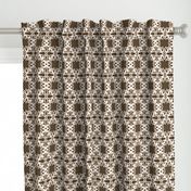 Raina, Quatrefoil, Brown and Cream, Medium