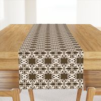 Raina, Quatrefoil, Brown and Cream, Medium