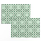 Raina, Quatrefoil, Green and Cream, Small