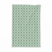 Raina, Quatrefoil, Green and Cream, Small