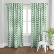 Raina, Quatrefoil, Green and Cream, Medium