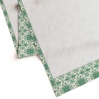 Raina, Quatrefoil, Green and Cream, Medium