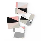 NORDIC Color Block Triangles Black White Pink Grey