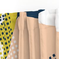 NORDIC Color Block in mustard blue pink