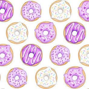 Iced Donuts Purple on white