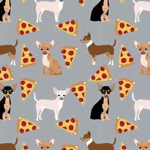 chihuahua pizza dog beed pet fabric grey