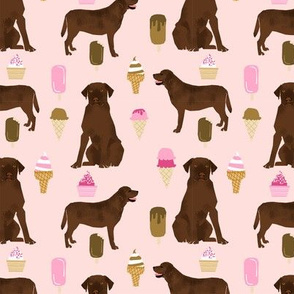 chocolate lab ice cream summer dog breed fabric labrador retriever pink